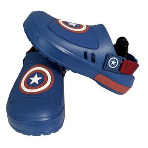 Marvel Captain America Men Clog Sandals Strap Back Sport Casual Blue Size 7